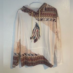 NWT Womans M Feather and Bead Hoodie